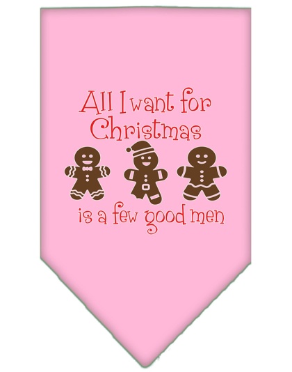 All I want is a Few Good Men Screen Print Bandana Light Pink Large