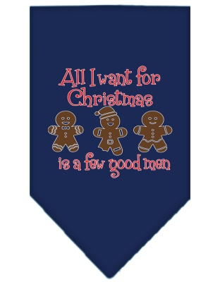 All I want is a Few Good Men Screen Print Bandana Navy Blue large