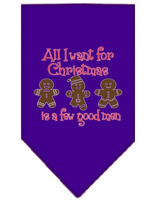 All I want is a Few Good Men Screen Print Bandana Purple Large