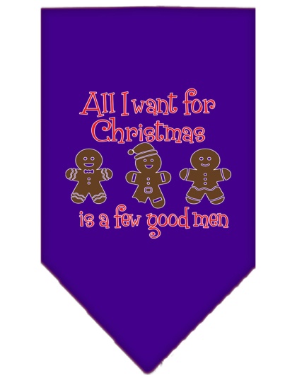 All I want is a Few Good Men Screen Print Bandana Purple Large
