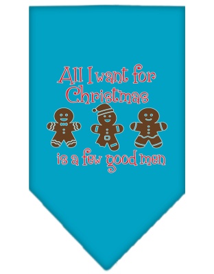 All I want is a Few Good Men Screen Print Bandana Turquoise Large