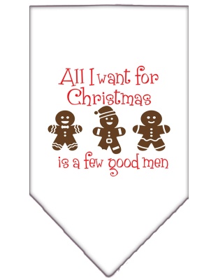 All I want is a Few Good Men Screen Print Bandana White Large