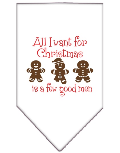 All I want is a Few Good Men Screen Print Bandana White Large
