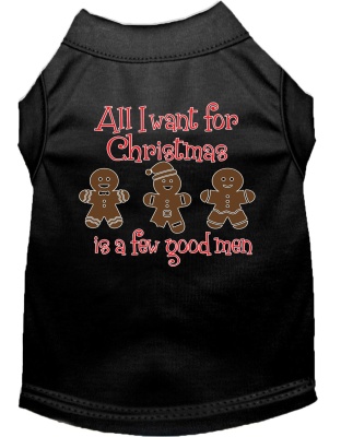 All I want is a Few Good Men Screen Print Dog Shirt Black Lg