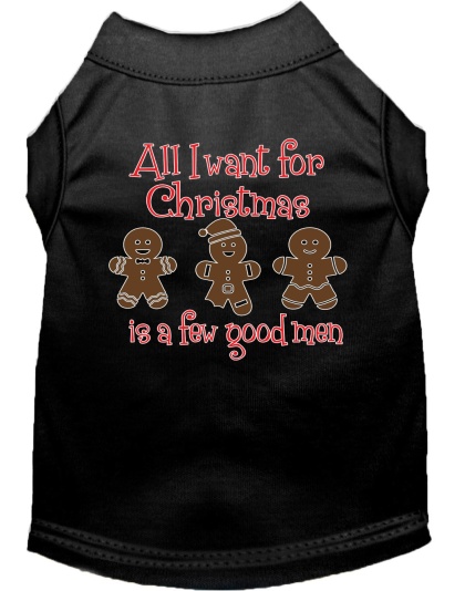 All I want is a Few Good Men Screen Print Dog Shirt Black Lg