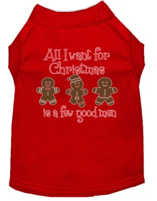 All I want is a Few Good Men Screen Print Dog Shirt Red Lg