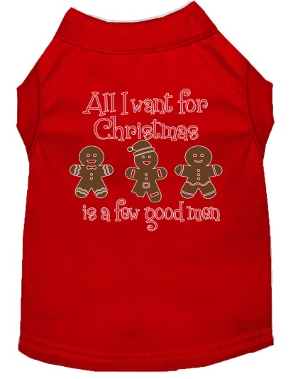 All I want is a Few Good Men Screen Print Dog Shirt Red Lg