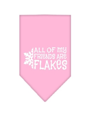 All my friends are Flakes Screen Print Bandana Light Pink Large