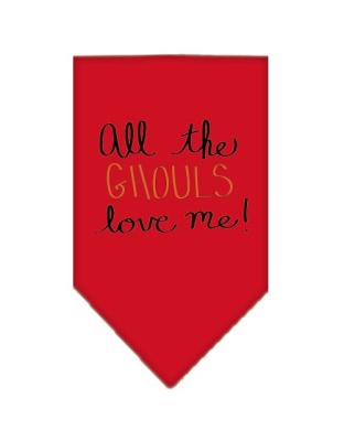 All the Ghouls Screen Print Bandana Red Large