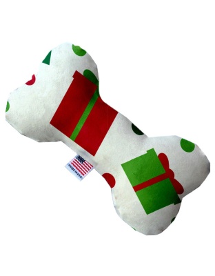 All the Presents! 10 Inch Canvas Bone Dog Toy
