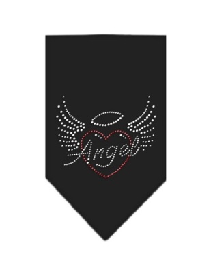 Angel Heart Rhinestone Bandana Black Large