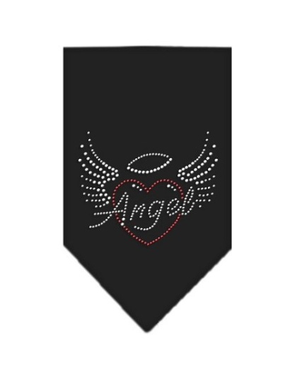 Angel Heart Rhinestone Bandana Black Large