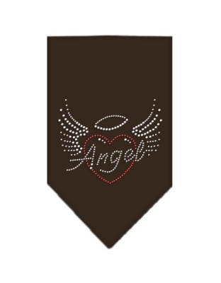 Angel Heart Rhinestone Bandana Brown Large