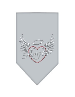 Angel Heart Rhinestone Bandana Grey Large