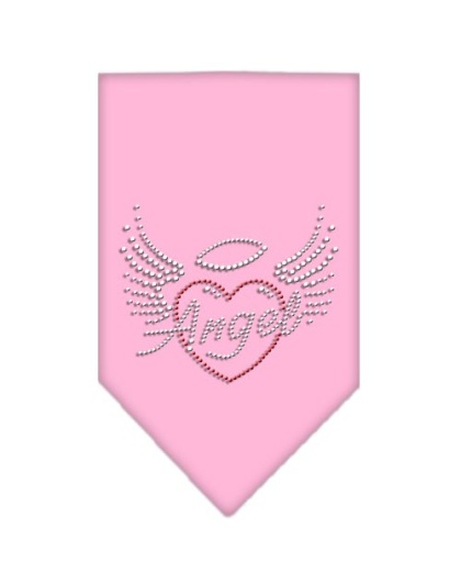 Angel Heart Rhinestone Bandana Light Pink Large