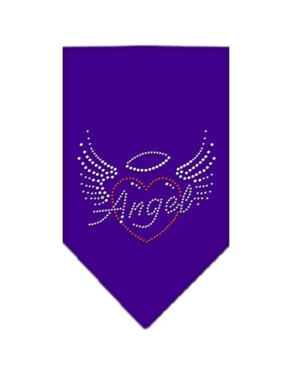 Angel Heart Rhinestone Bandana Purple Large