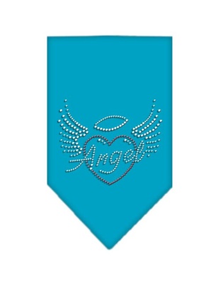 Angel Heart Rhinestone Bandana Turquoise Large