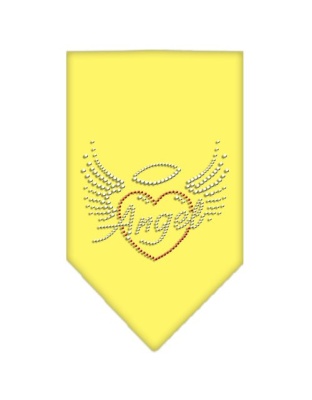 Angel Heart Rhinestone Bandana Yellow Large