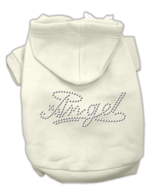 Angel Rhinestud Hoodie Cream L