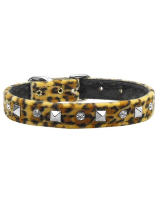 Animal Print Crystal and Pyramid Collars Leopard 10