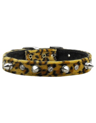 Animal Print Crystal and Spike Collars Leopard 10