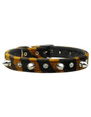 Animal Print Crystal and Spike Collars Tiger 10