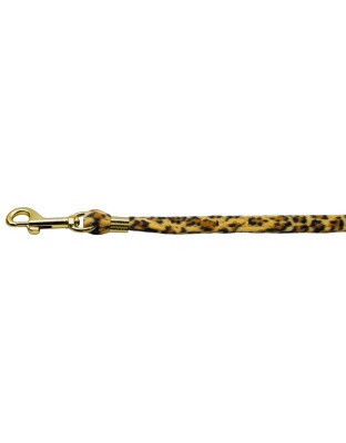Animal Print Leash Leopard 3/8 Plain Leash