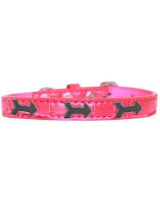 Arrows Widget Croc Dog Collar Bright Pink Size 10