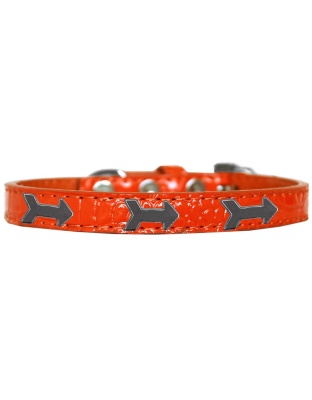 Arrows Widget Croc Dog Collar Orange Size 10