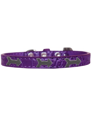 Arrows Widget Croc Dog Collar Purple Size 10