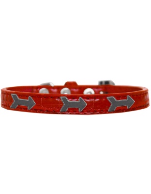 Arrows Widget Croc Dog Collar Red Size 10