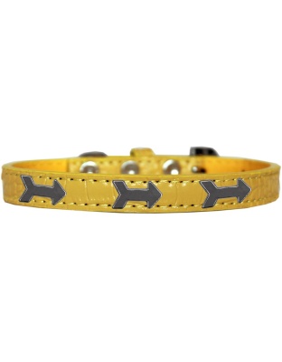 Arrows Widget Croc Dog Collar Yellow Size 10
