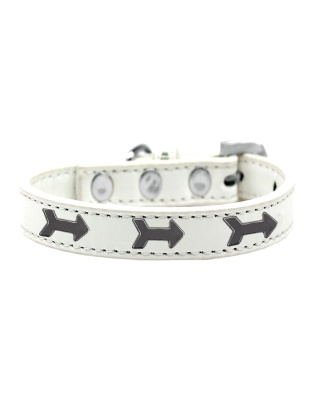 Arrows Widget Dog Collar White Size 10