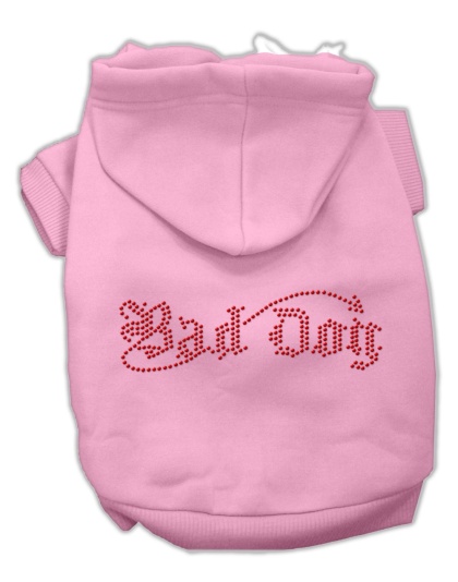 Bad Dog Rhinestone Hoodies Pink L