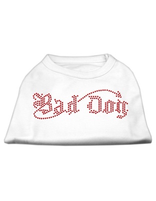 Bad Dog Rhinestone Shirts White L