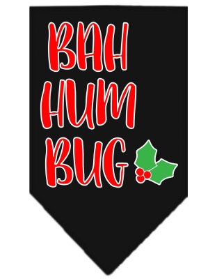 Bah Humbug Screen Print Bandana Black Large