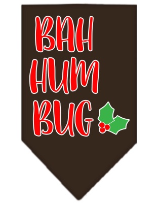 Bah Humbug Screen Print Bandana Cocoa Large