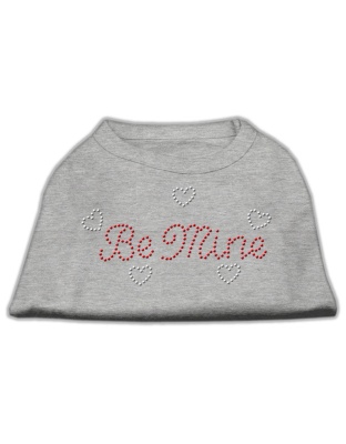 Be Mine Rhinestone Shirts Grey L