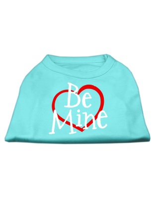 Be Mine Screen Print Shirt Aqua Lg