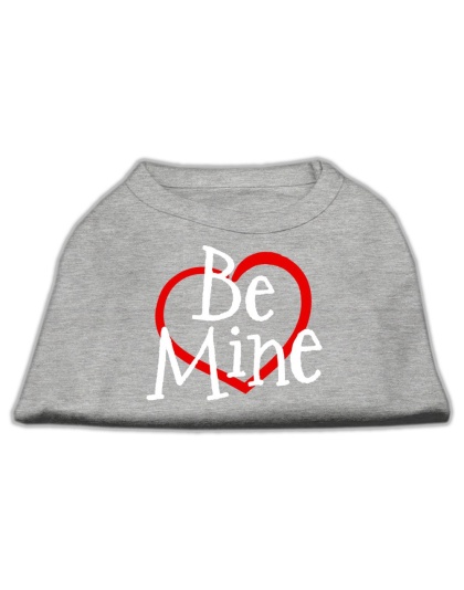 Be Mine Screen Print Shirt Grey Lg