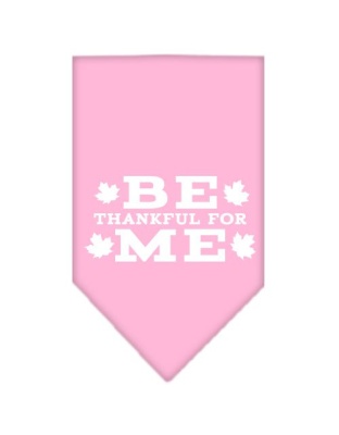 Be Thankful for Me Screen Print Bandana Light Pink Large