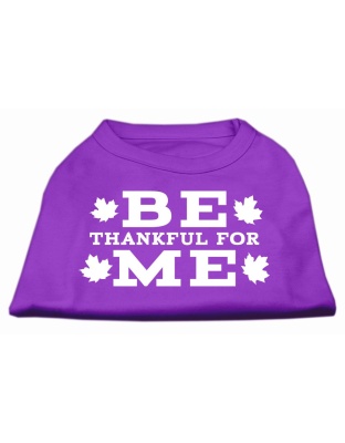 Be Thankful for Me Screen Print Shirt Purple L