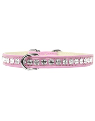 Beverly Style Rhinestone Designer Croc Dog Collar Light Pink Size 10