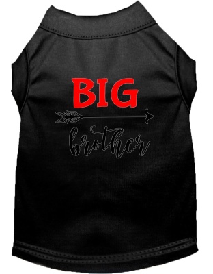 Big Brother Screen Print Dog Shirt Black Lg