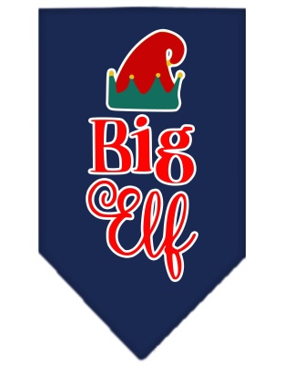 Big Elf Screen Print Bandana Navy Blue large