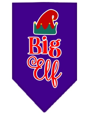 Big Elf Screen Print Bandana Purple Large