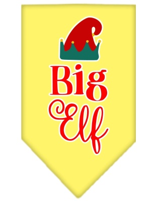 Big Elf Screen Print Bandana Yellow Large