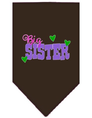 Big Sister Screen Print Bandana Cocoa Large