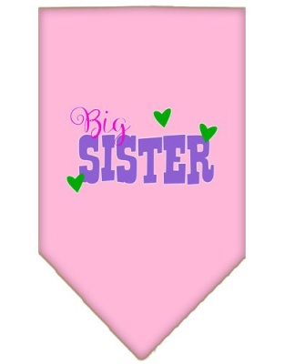Big Sister Screen Print Bandana Light Pink Large