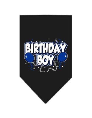 Birthday Boy Screen Print Bandana Black Large